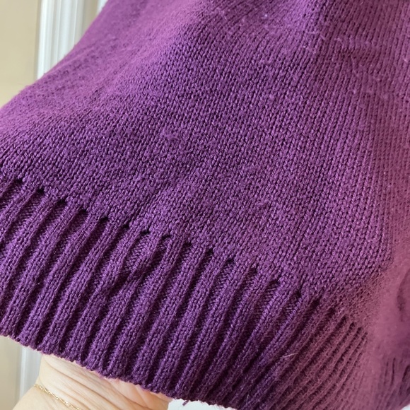 Norton McNaughton Sweater Women S Purple Floral Vintage Boho Western Granny 80s - Picture 7 of 12